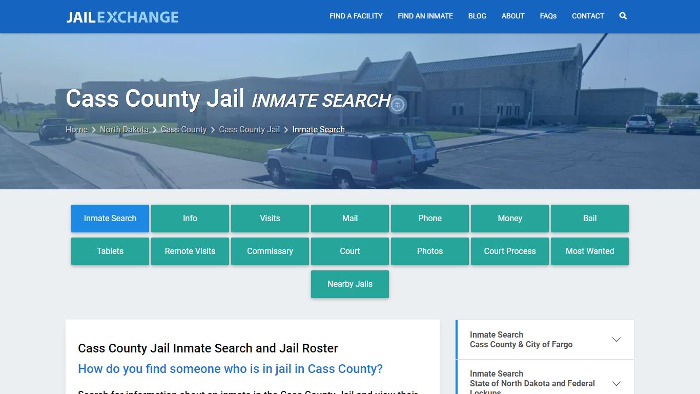 Inmate Search: Roster & Mugshots - Cass County Jail, ND