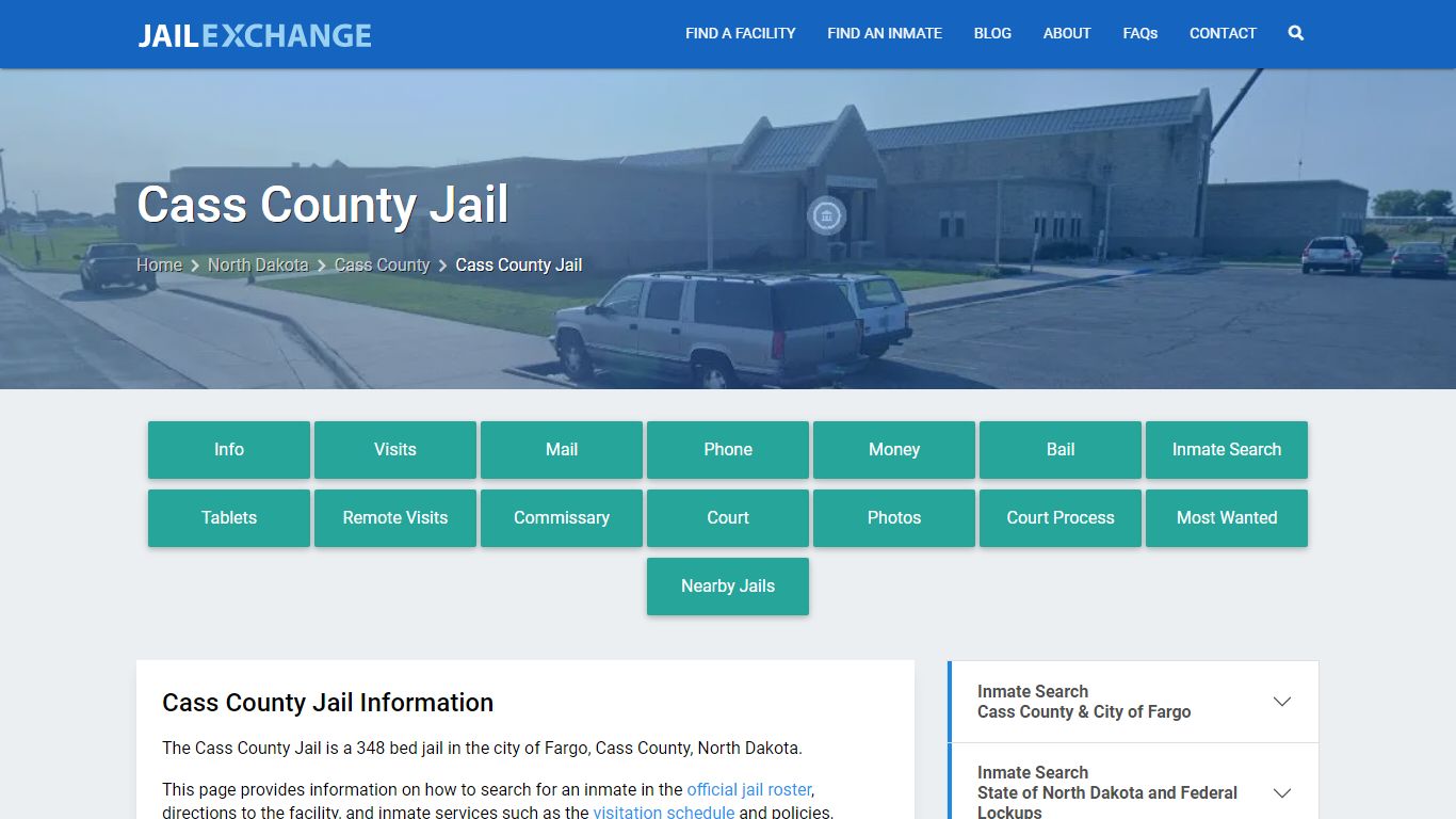 Cass County Jail, ND Inmate Search, Information